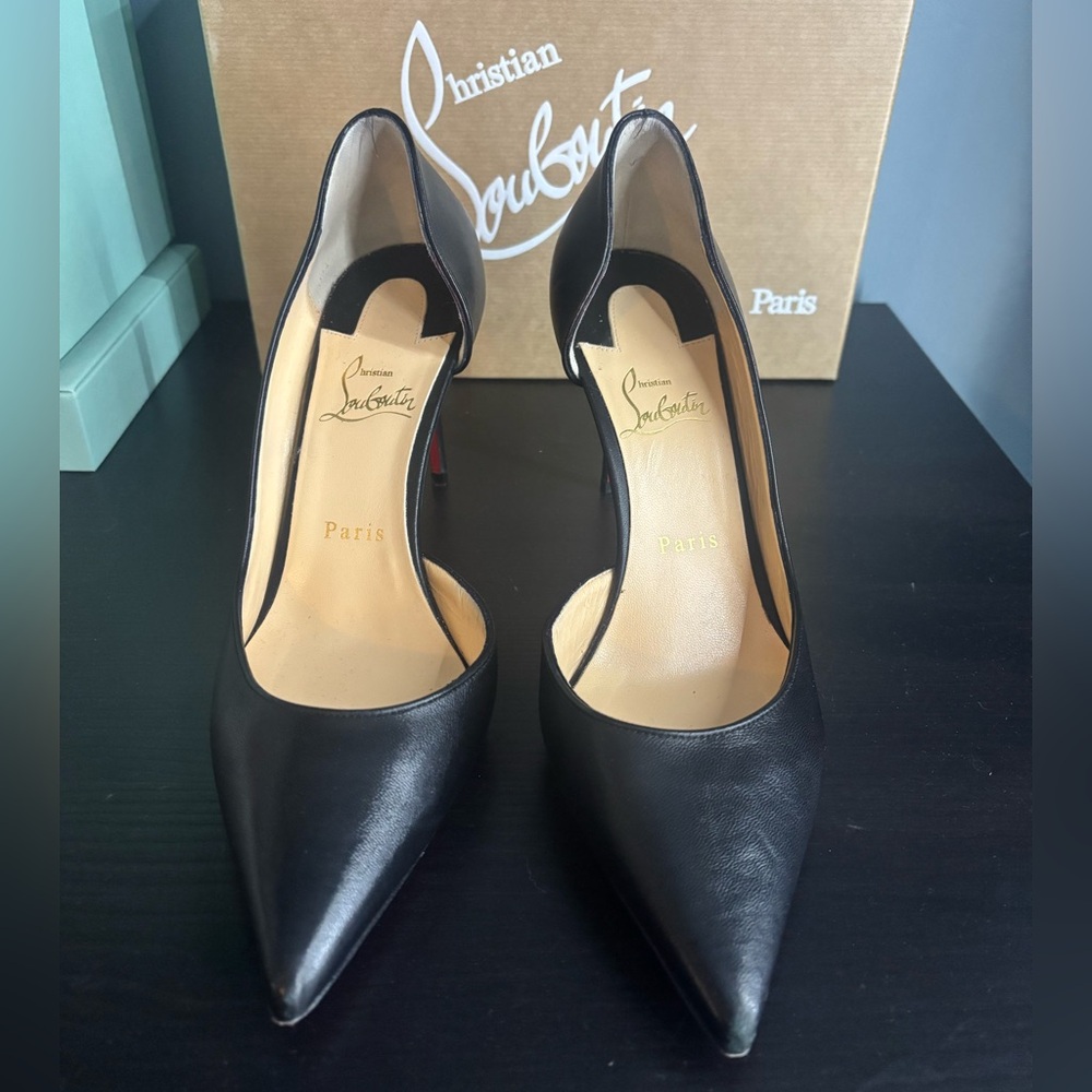 Christian Louboutin Black Leather Heels